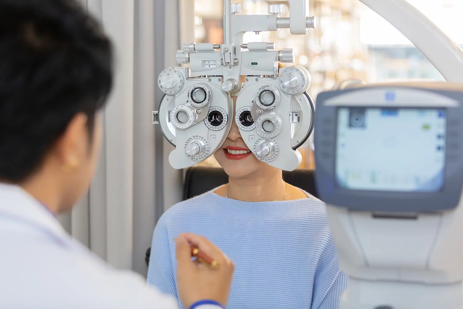 An optometrist can tell you what correction your eyes need. Diagnosing what is causing the change requires an eye specialist